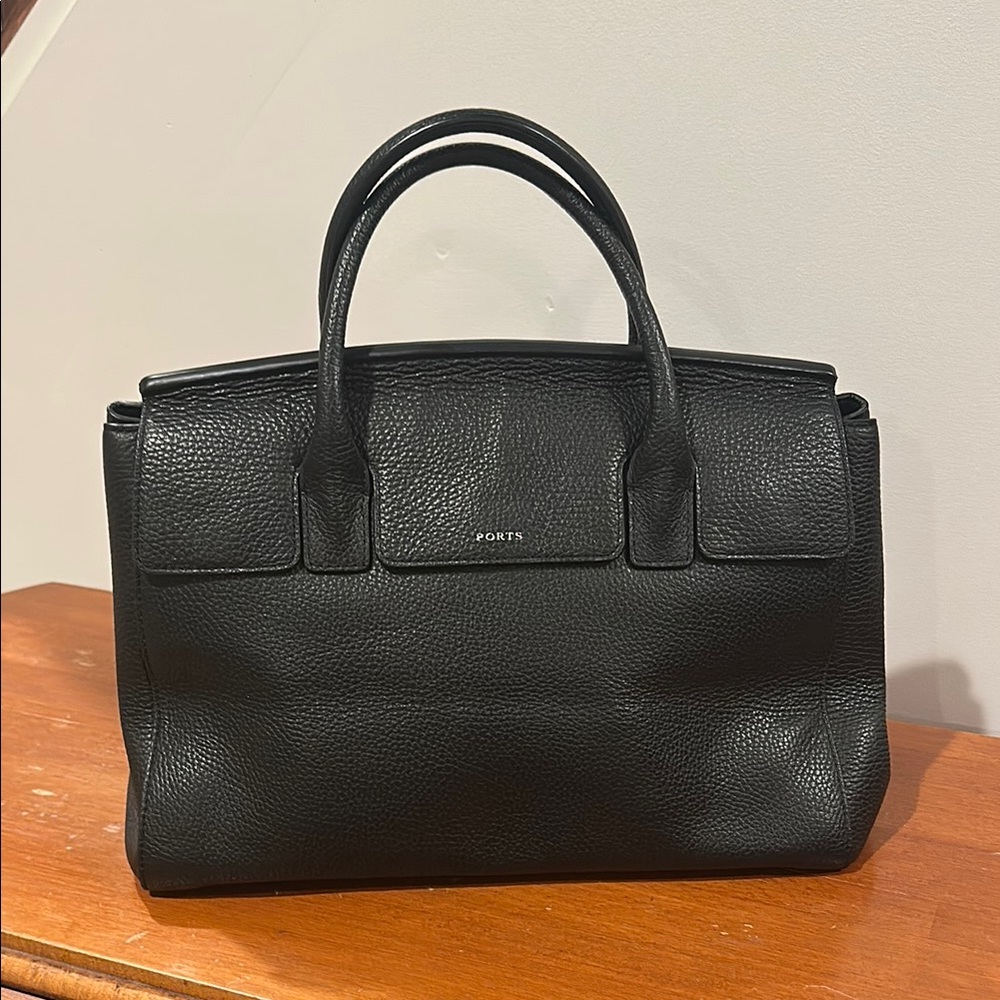 Ports 1961 Black Leather Tote